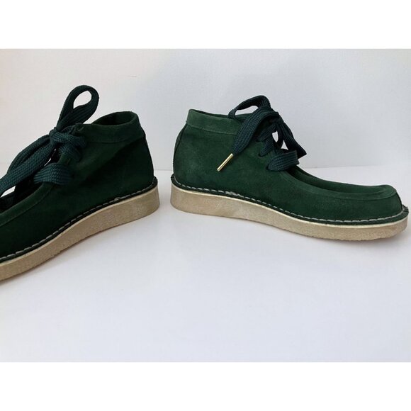 Free People Ashton Suede Moccasin Ankle Boots Green Size 38 - Picture 5 of 9